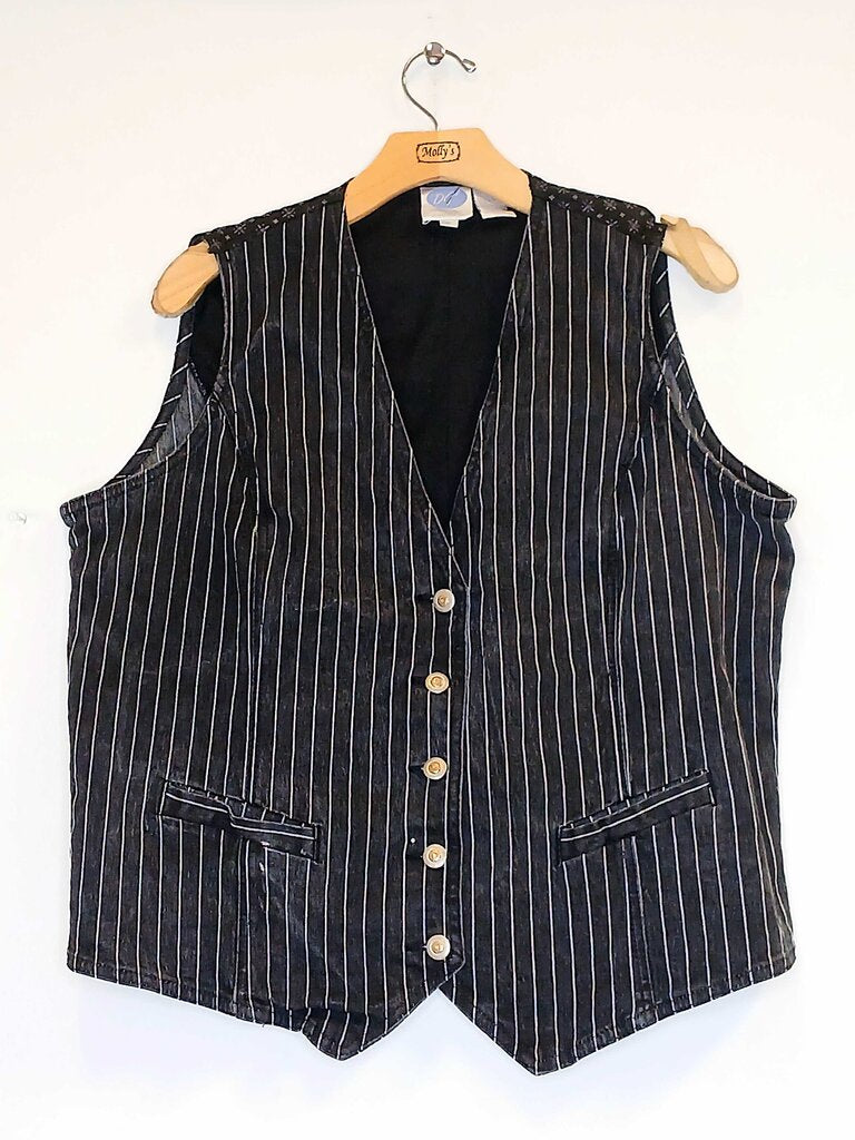 Diane Gilman Striped Suit Vest