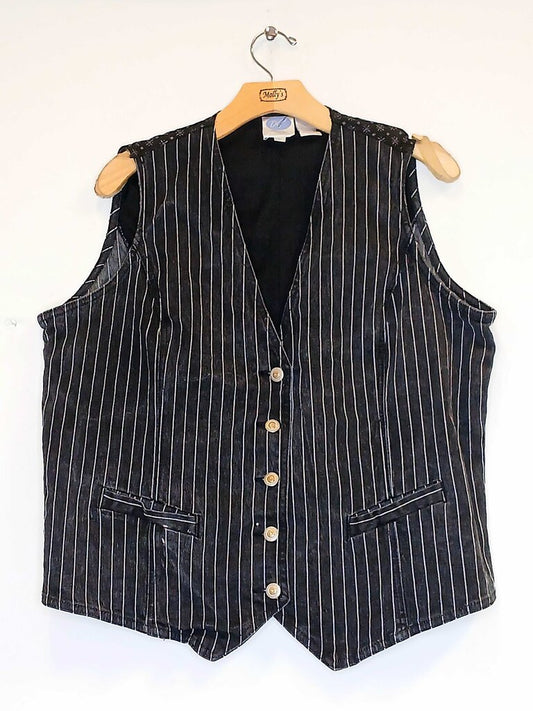 Diane Gilman Striped Suit Vest