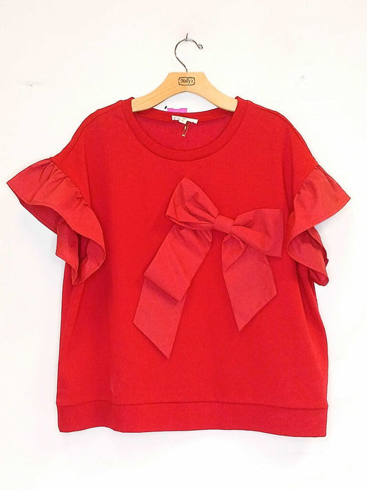 Entro Short Sleeve Bow Top