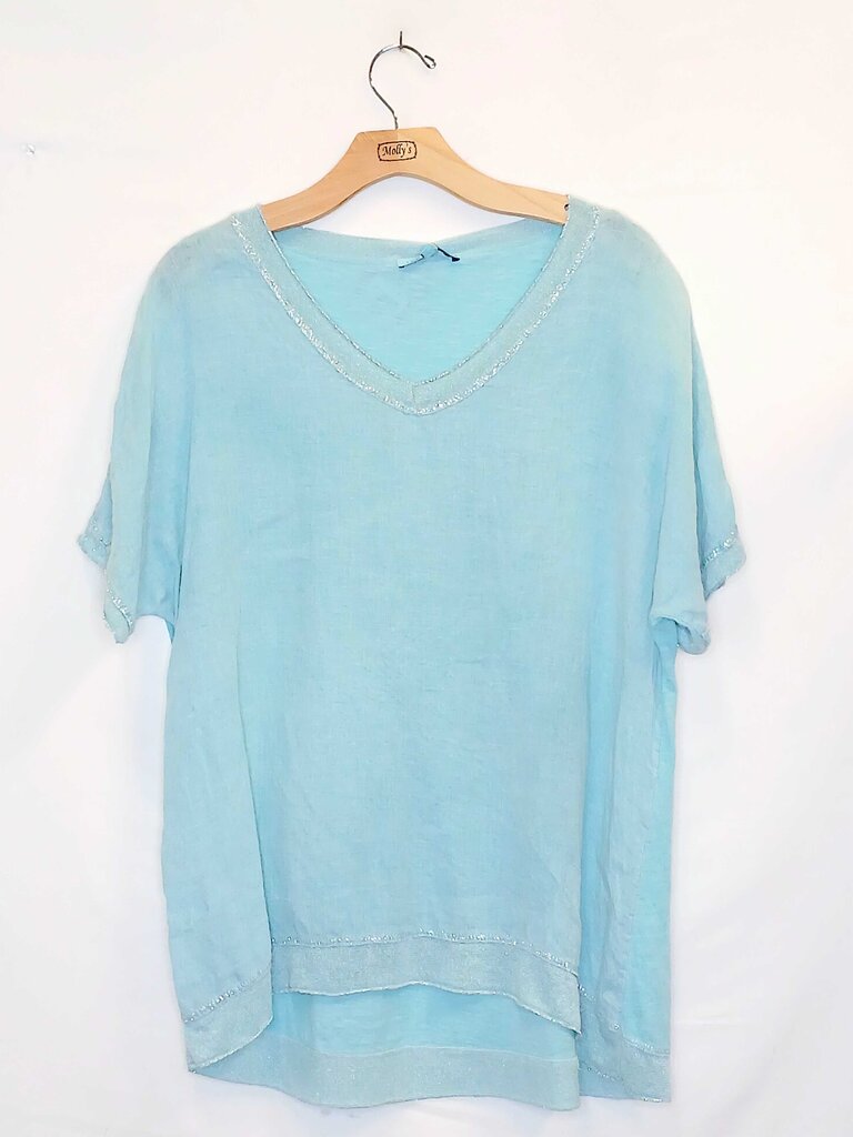 Tempo Paris Short Sleeve V-Neck Top