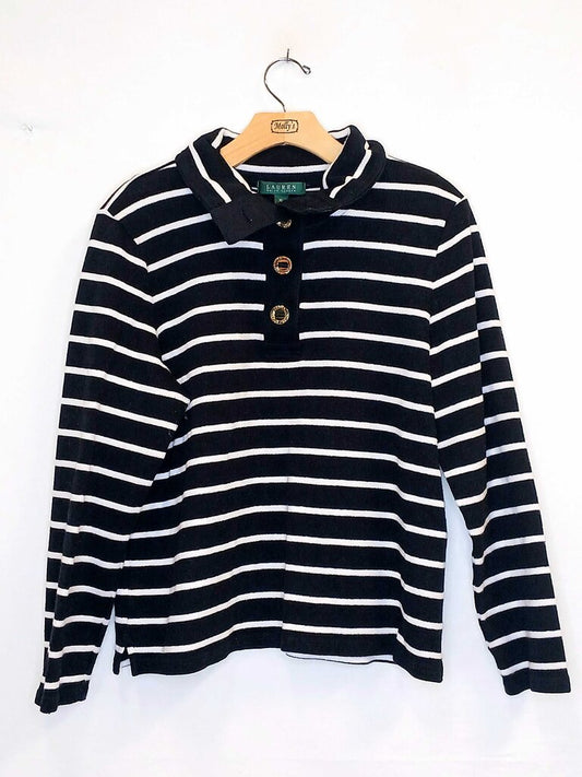 Ralph Laren Long Sleeve Stripped Top