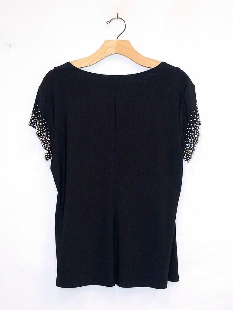 Nik And Nash Short Sleeve Beaded Top