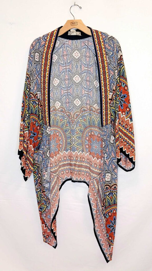 Flying Tomato Patterned Long Sleeve Cardigan