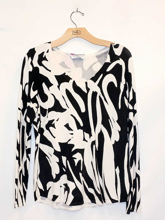 Chicos Long Sleeve Striped Top