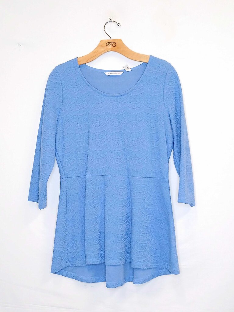 Isaac Mizrahi Peplum Long Sleeve Shirt
