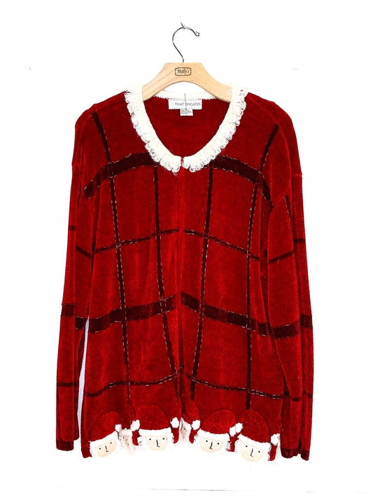 Beaded Santa Zip Up Jacket