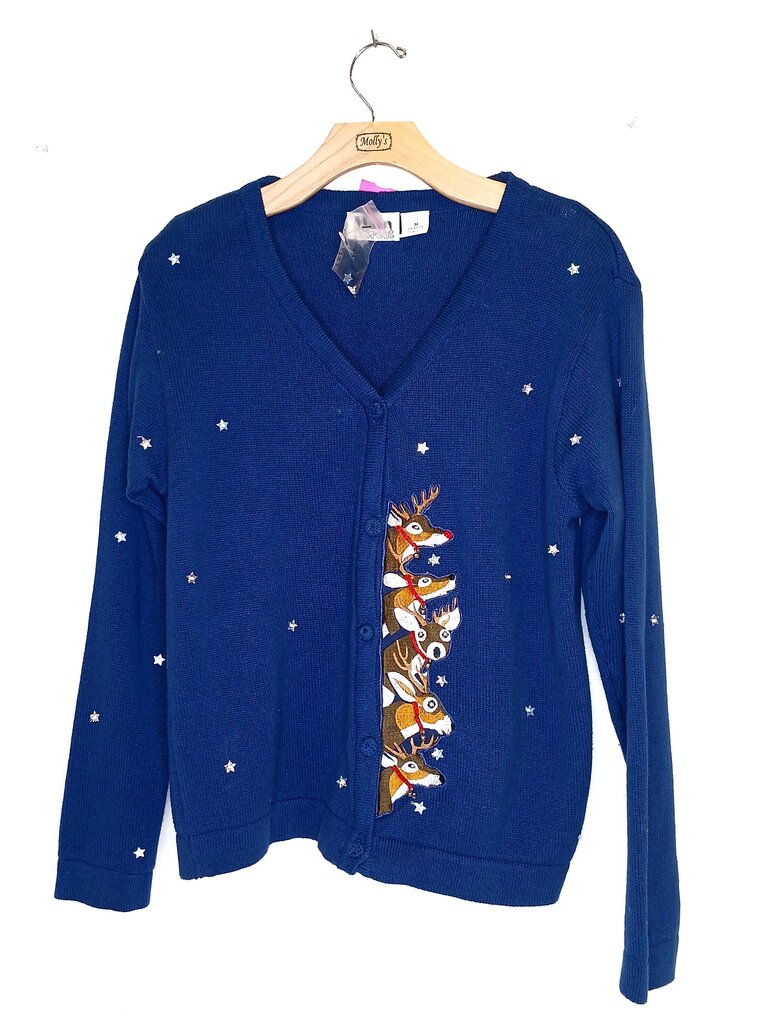 Main Street Reindeer Sweater Cardigan