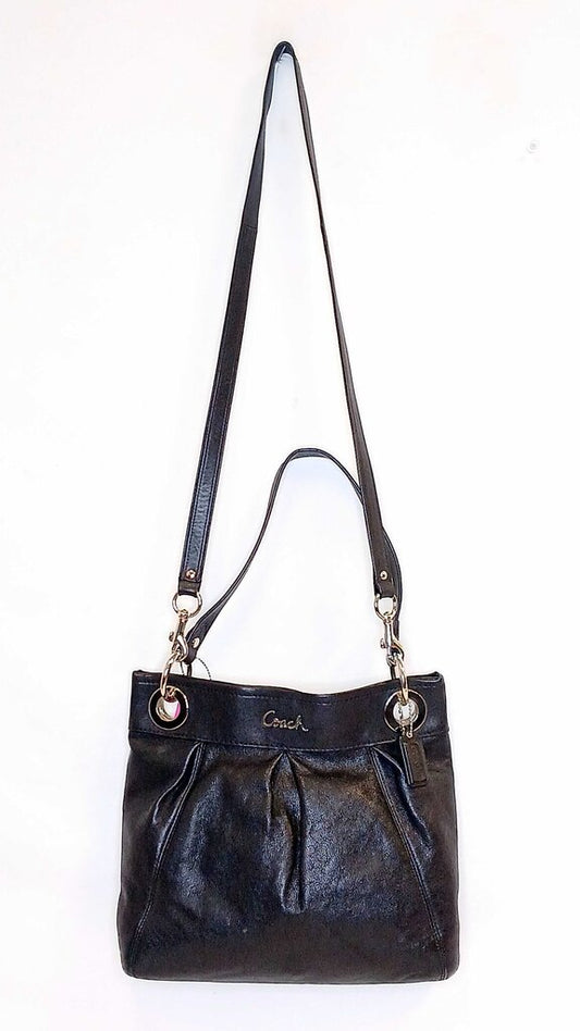 Coach Leather Hippie Pleated Crossbody