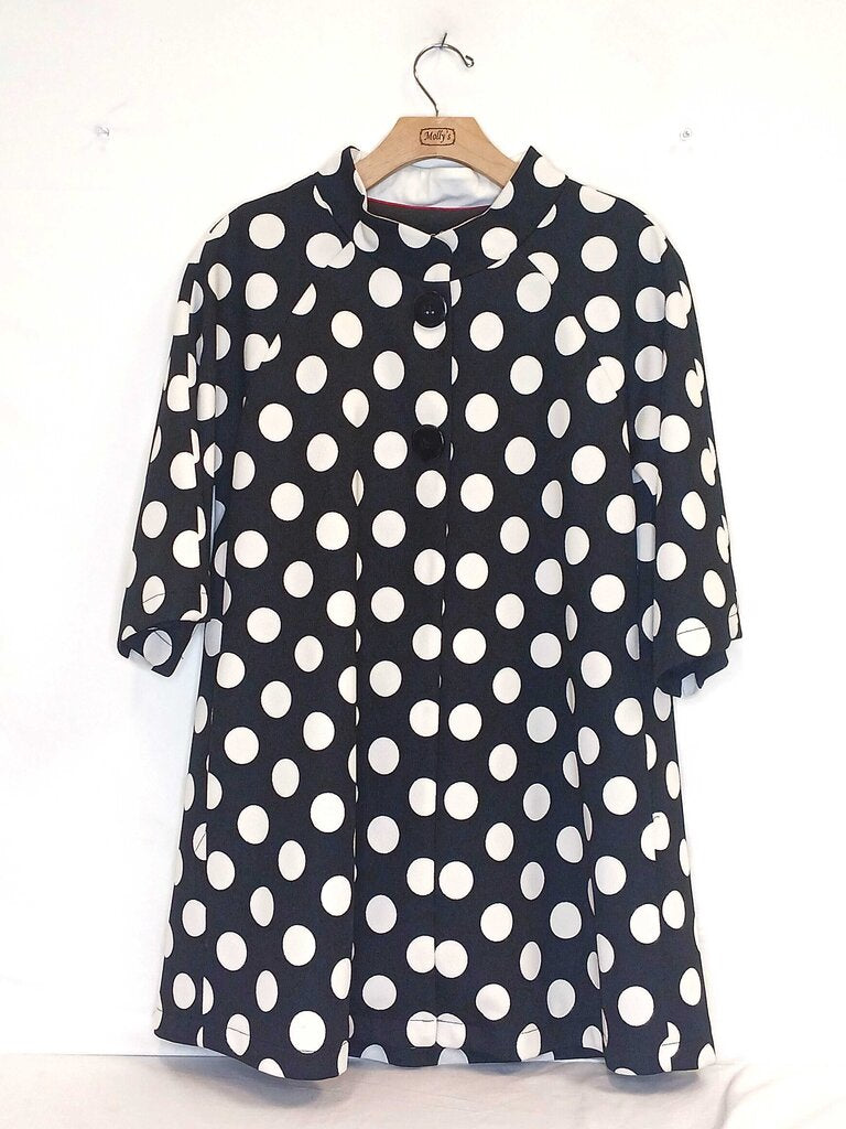 Short Sleeve Polka Dot Button Jacket