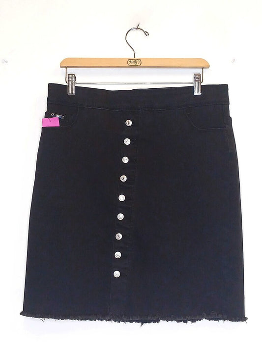 Short Button Up Jean Skirt