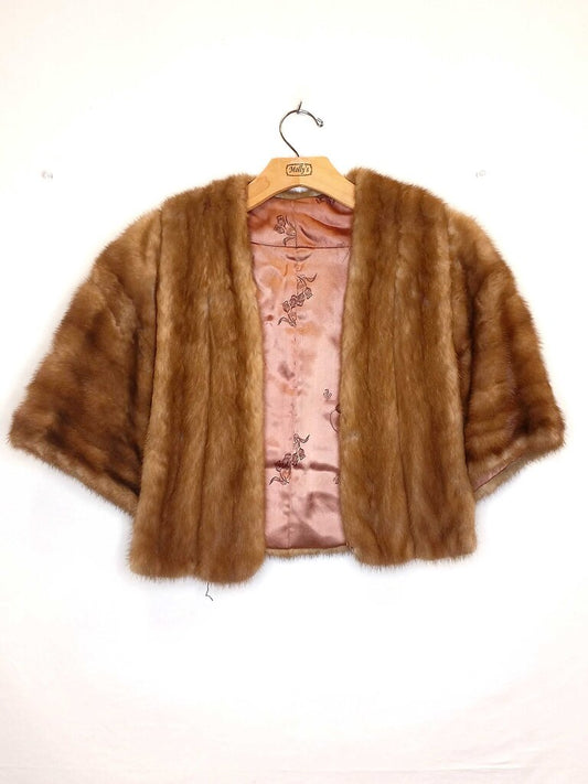 Vintage Mink Fur Capelet / Wrap