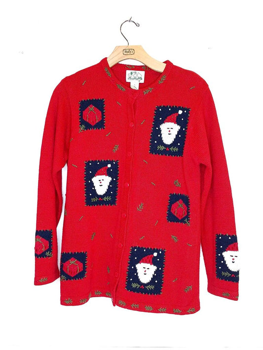 The Quacker Factory Santa Button Up Cardigan