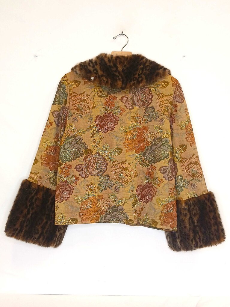 Faux Fur Cuff & Collar Coat