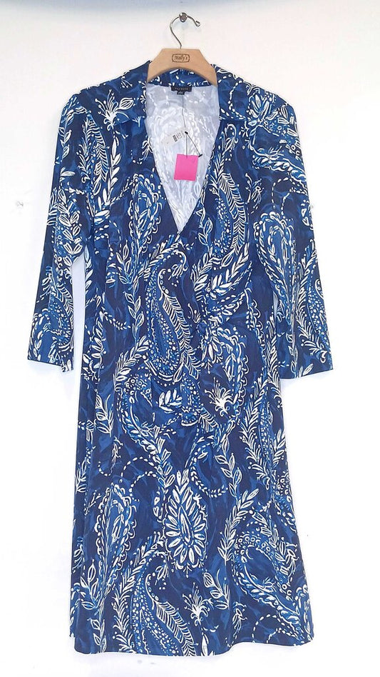 Talbots Long Sleeve V-Neck Dress