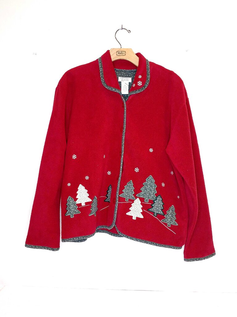 Christoper & Banks Button Up Christmas Cardigan