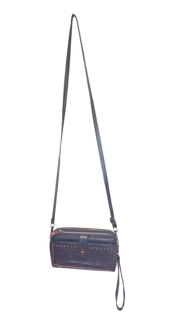 All Brand Tooled Crossbody Wristlet Purse