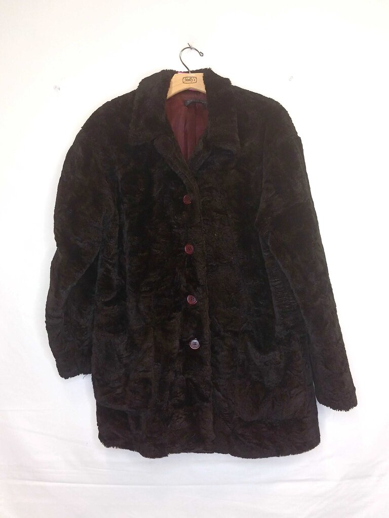 Fuzzy Button Up Coat