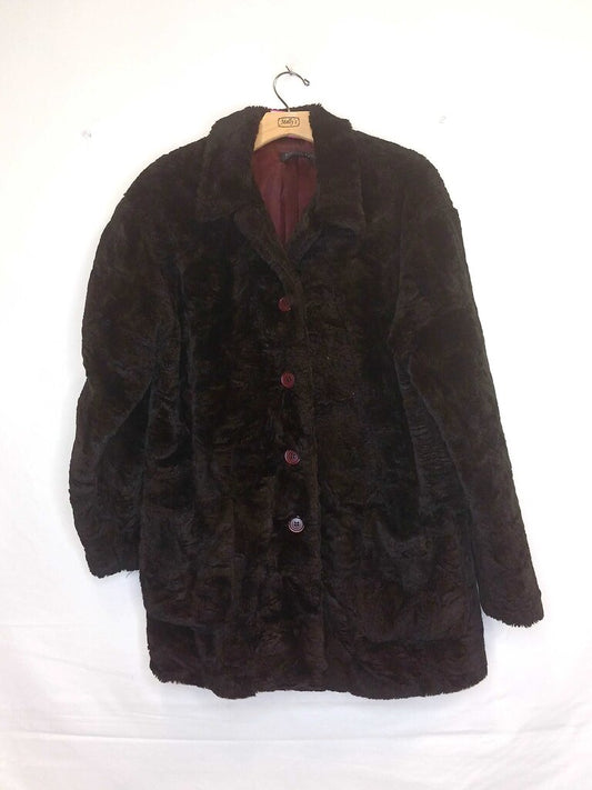 Fuzzy Button Up Coat