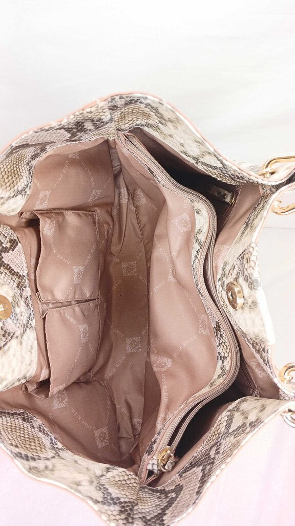 Ann Klein Faux Snake Skin Shoulder Bag
