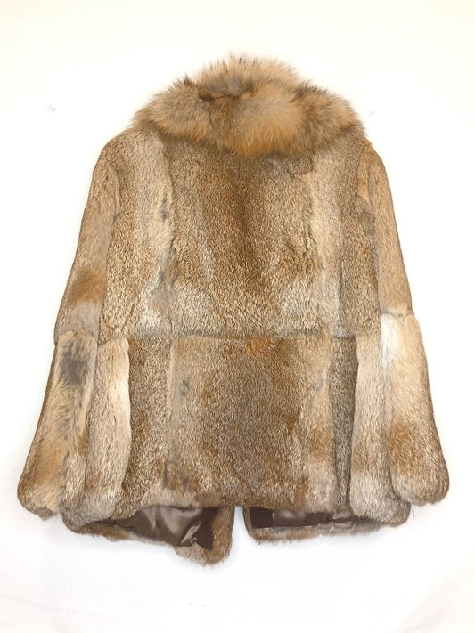 Rabbit Fur With Fox Fur Collar