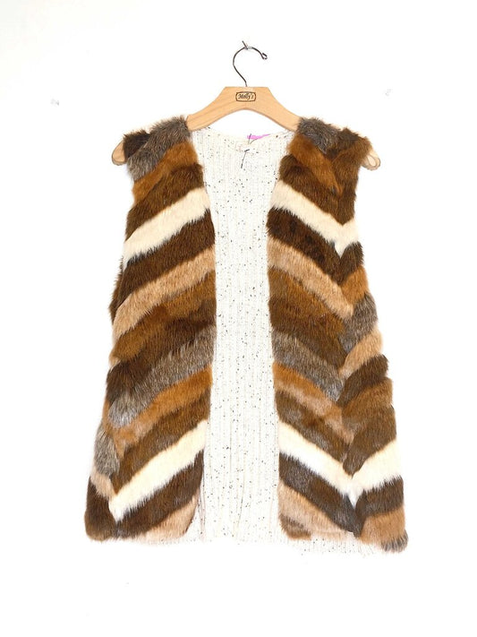 Chicos Faux Fur Vest