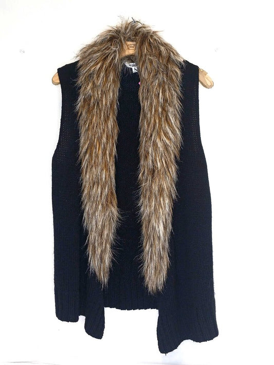 BB Dakota Faux Fur Trimmed Vest