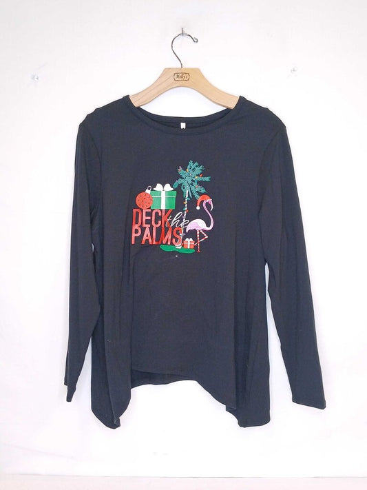 Leo & Nicole Deck The Palms Christmas Sweater