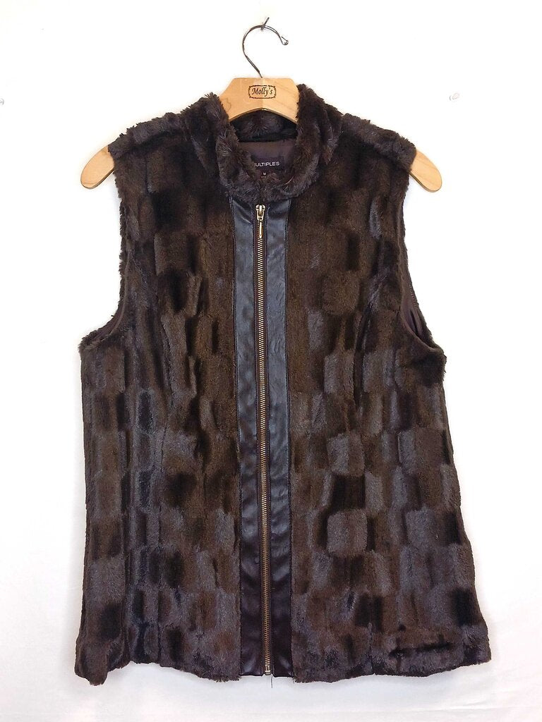 Multiples Faux Fur Vest