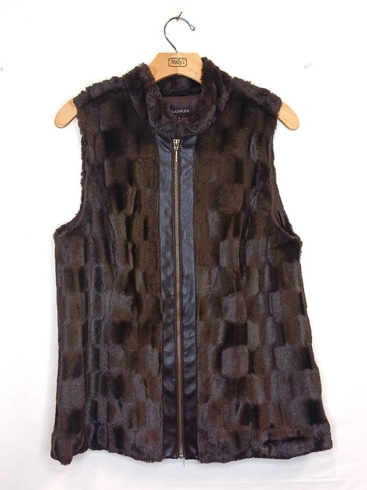 Multiples Faux Fur Vest