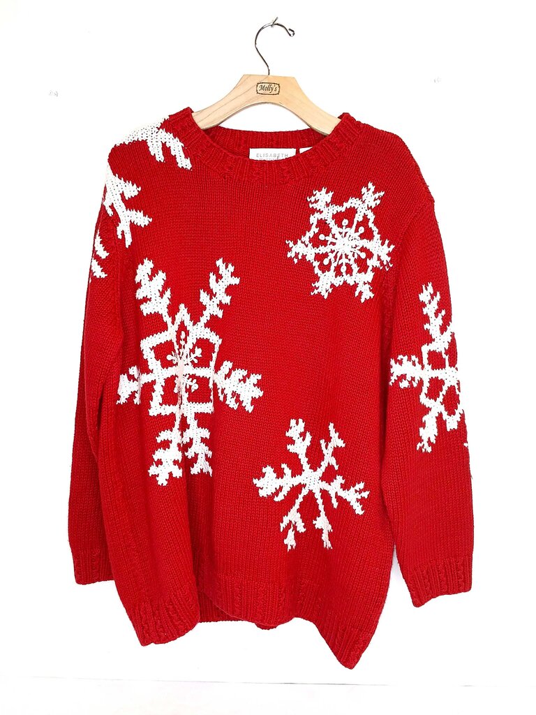 Liz Claiborne Snow Flake Christmas Sweater