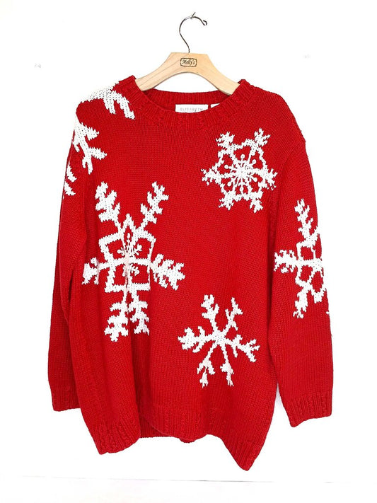 Liz Claiborne Snow Flake Christmas Sweater