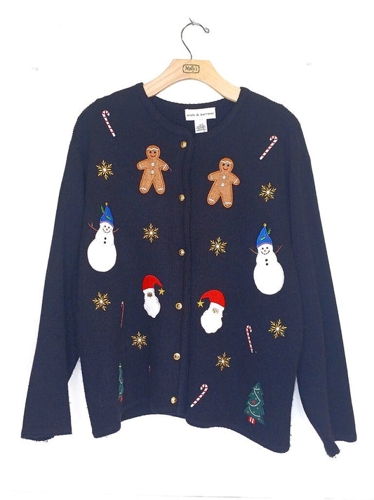 Croft & Barow Embroidered Christmas Cardigan