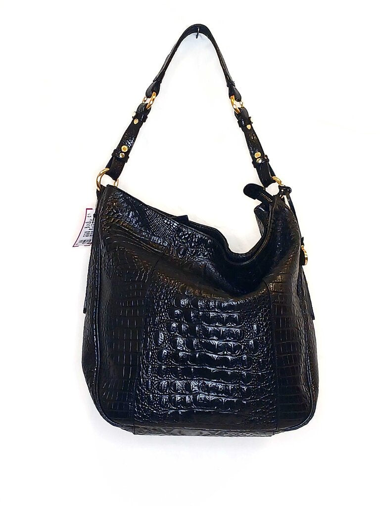 Croc Embossed Leather Tote Purse