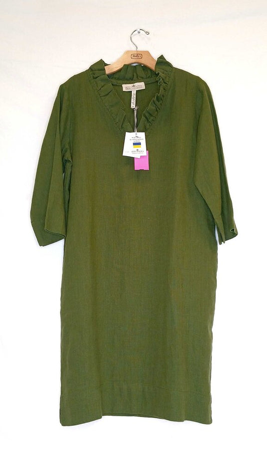 Crown Linen Designs Linen Mid-Length Dress