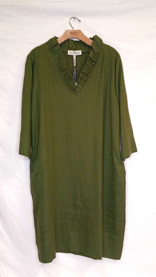 Crown Linen Designs Linen Mid-Length Dress