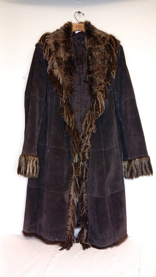 Raffaelo Muskrat Tassel Leather Coat