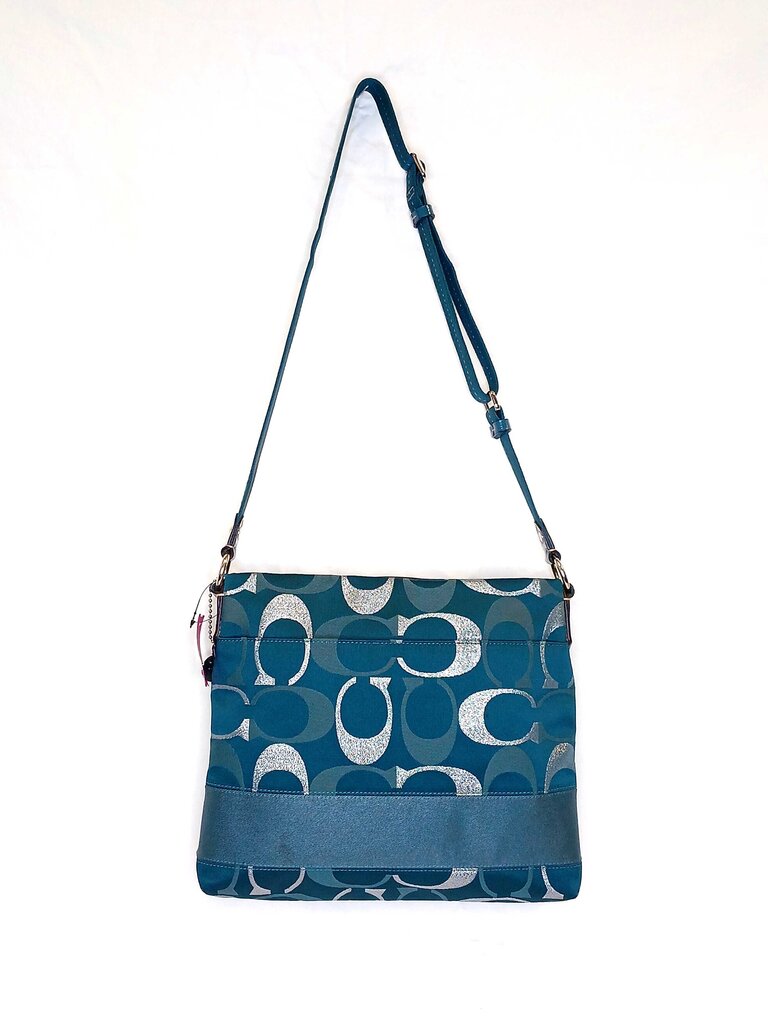 Coach Metalic Signature File Striped Bag