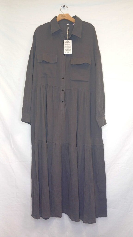 Modesees Cotton and Linen Blend Maxi Dress