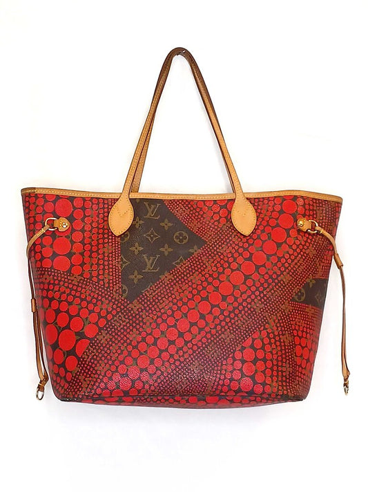 Louis Vuitton Monogram Kusama Waves Neverfull GM Red
