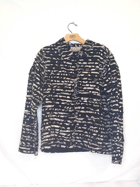 Life Style Stripped Button Up Jacket