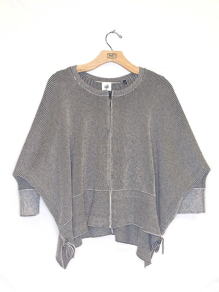 Cabi Stripped Zip Up Jacket