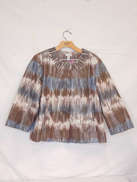 Chicos Clasp Button Up Jacket