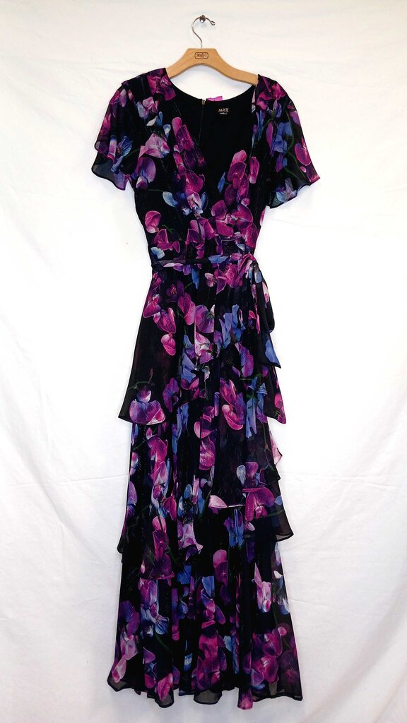 SLNY Floral Tiered Dress