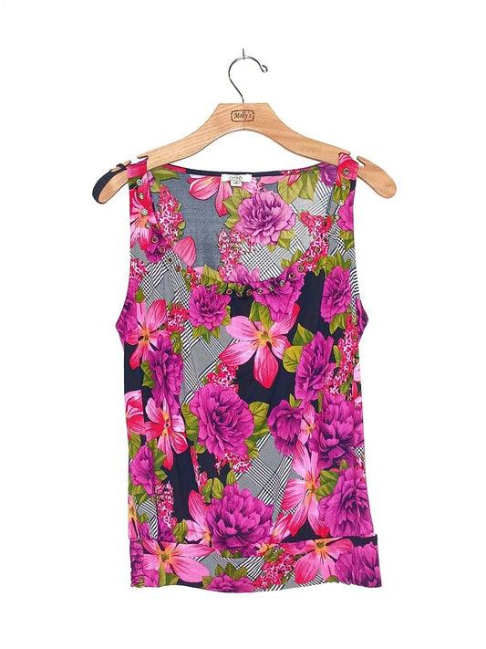 Cache Sleeveless Floral Top