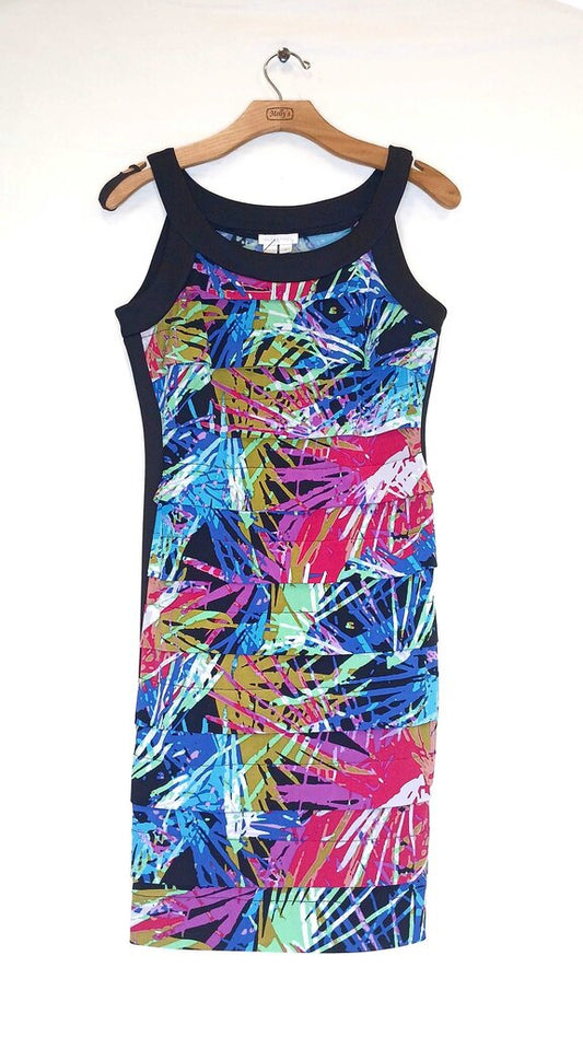 London Times Sleeveless Colorful Dress
