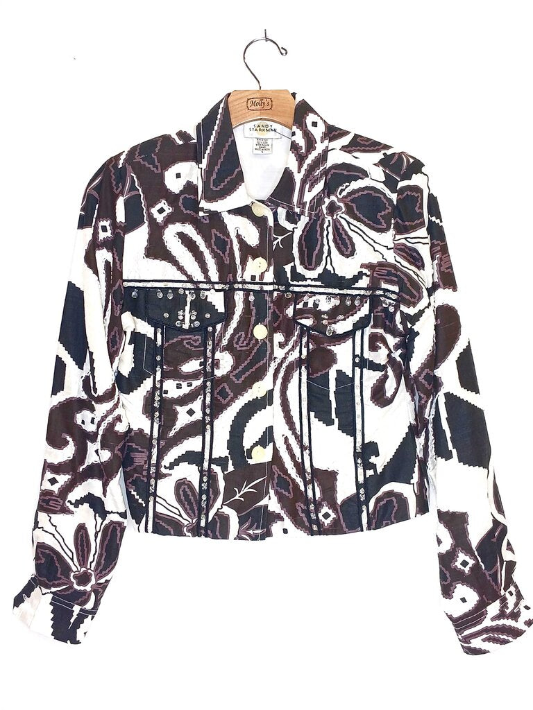 Sandy Starkman Beaded Button Up Jacket
