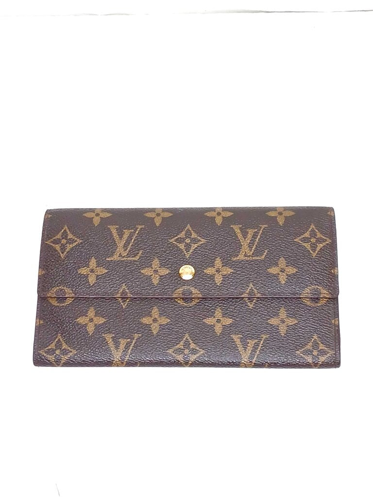 Louis Vuitton A Grade Monogram Porte Tresor International Checkbook Wallet