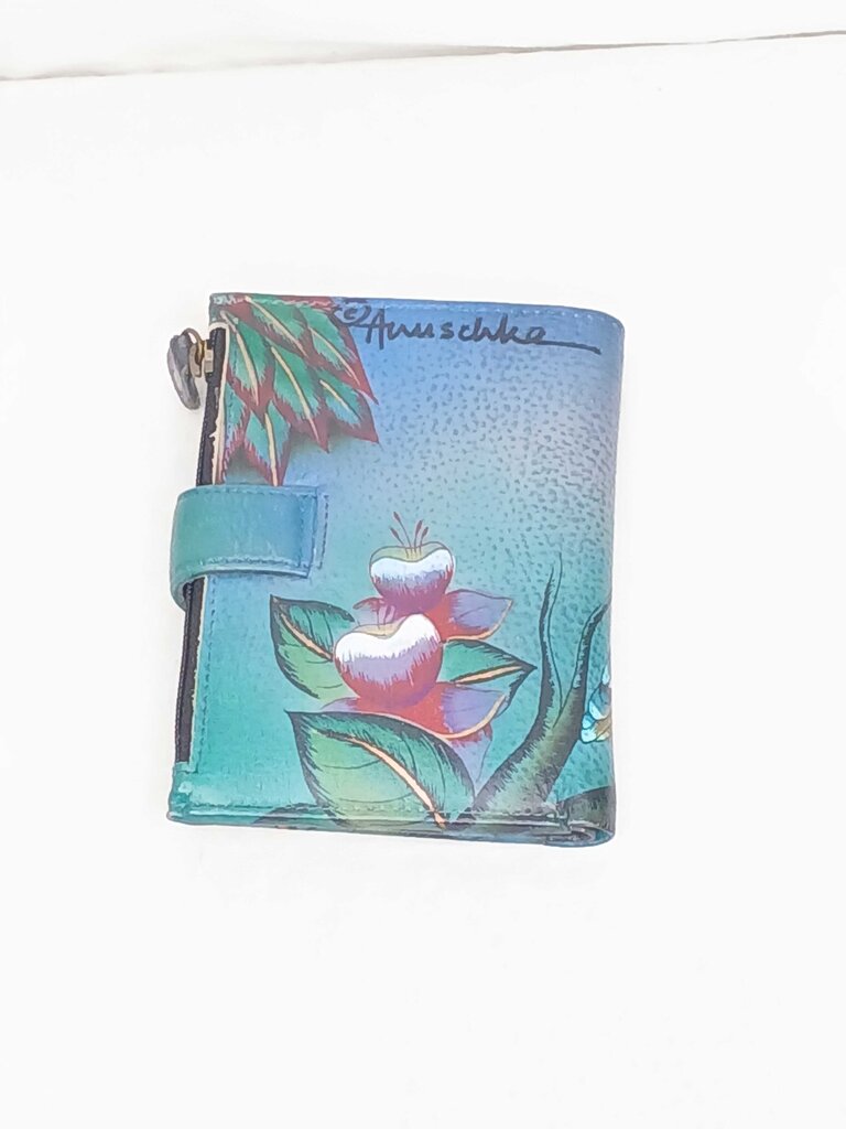 Anushka Leather Hand Painted Owl Purse + Wallet