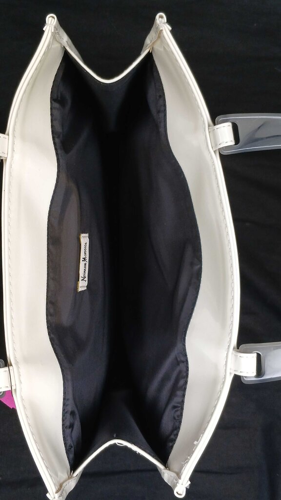 Neiman Marcus Acrylic Handle Pleather Purse