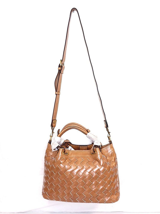 Patricia Nash Diagonal Weave Rometta Naturale Crossbody